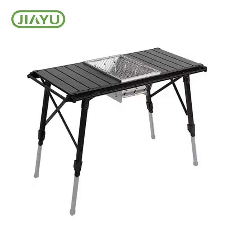 Verstelbare vouwcamping BBQ -tabel